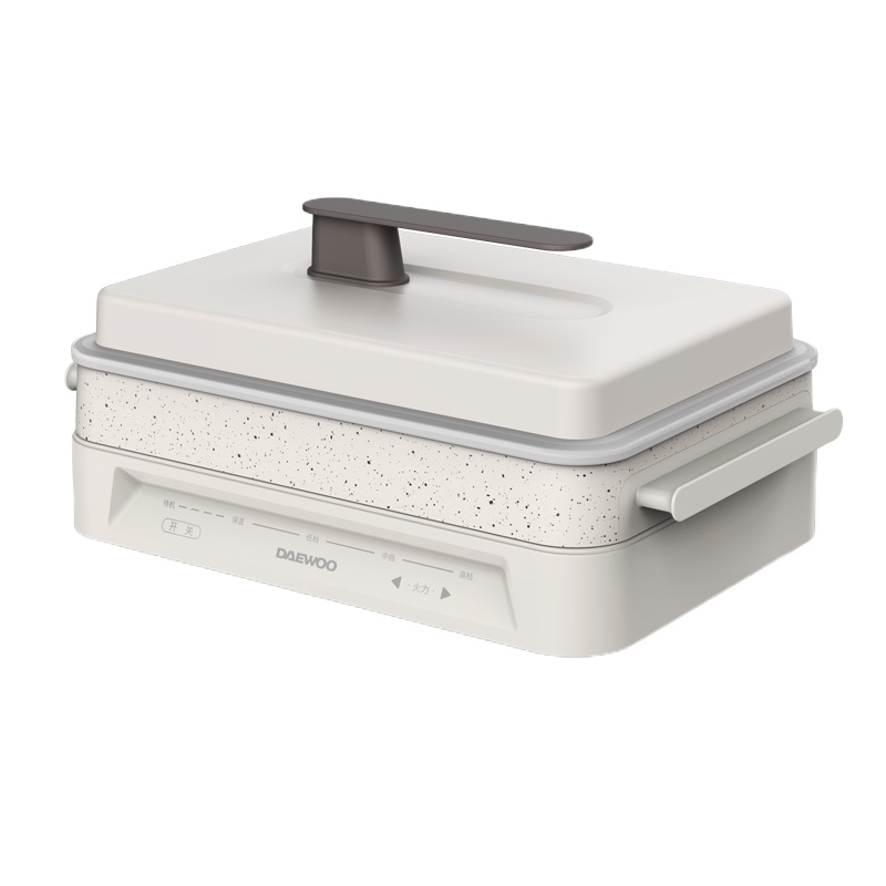 大宇(DAEWOO)多功能锅料理锅 家用电火锅电热锅电烧烤炉电煮锅不粘锅 S11 PRO BAI标配白色