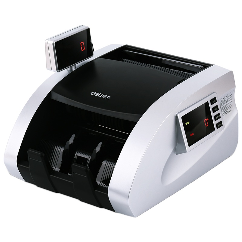 得力(deli)3901S点钞机 双屏显示点钞仪 智能验钞机 白G