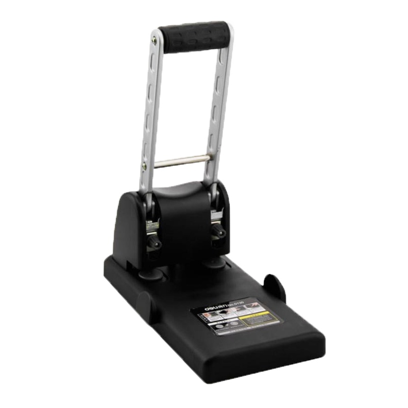 得力(deli)0130两孔重型打孔机 黑色 6mm孔径 80mm孔距 单个装