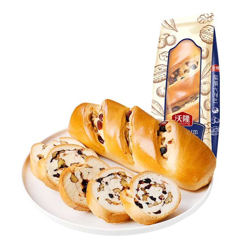 沃隆 坚果大列巴吐司面包400g 糕点