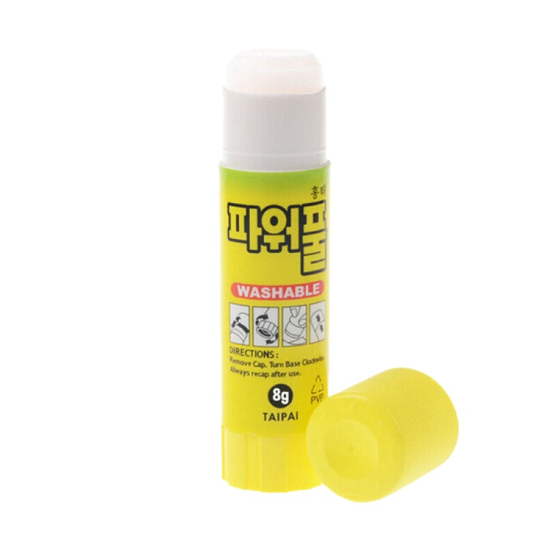 得力(deli) 韩国胶棒 南韩固体胶 固体胶棒|胶水|胶棒粘力安全固体胶办公胶棒 8g单支装