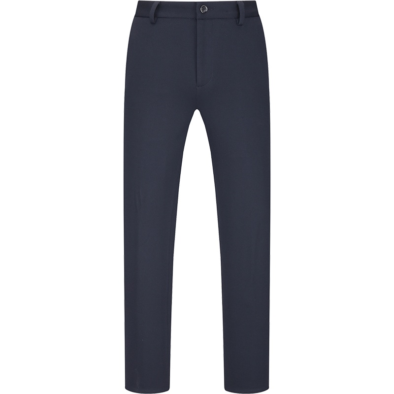 Youngor/雅戈尔男装商务休闲修身剪裁优雅素色藏青裤子046FWY