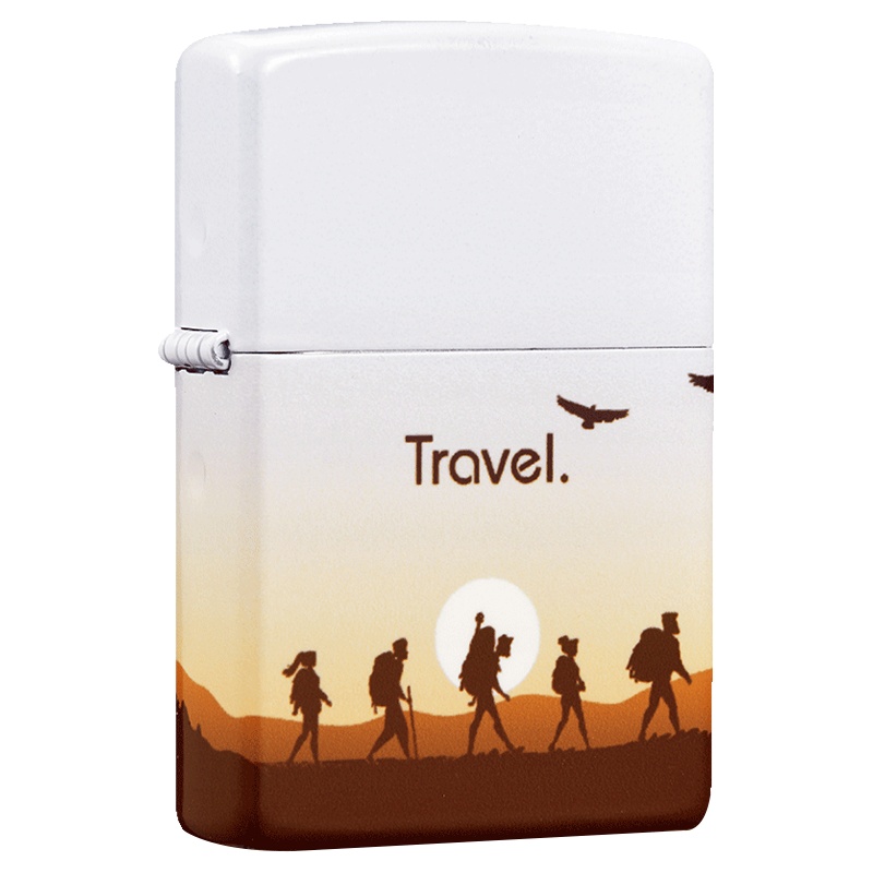 Zippo芝宝打火机美国进口防风煤油zippo之宝打火机心灵的旅程系列温馨彩绘心灵旅客/邂逅之旅/不期而遇