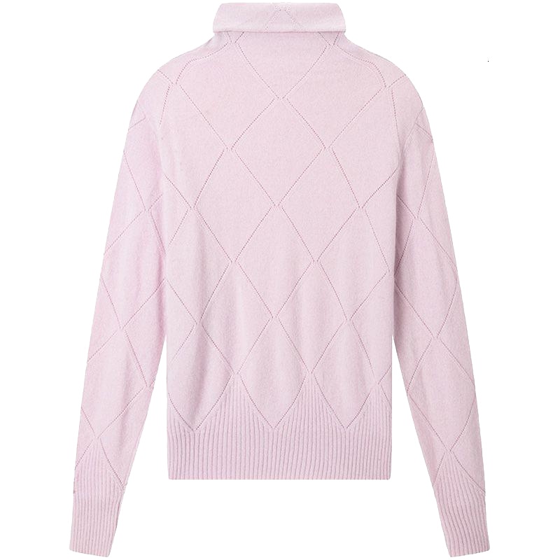 新款拉夏贝尔高领针织衫秋冬季新款韩版打底衫长袖宽松套头毛衣女潮10018694