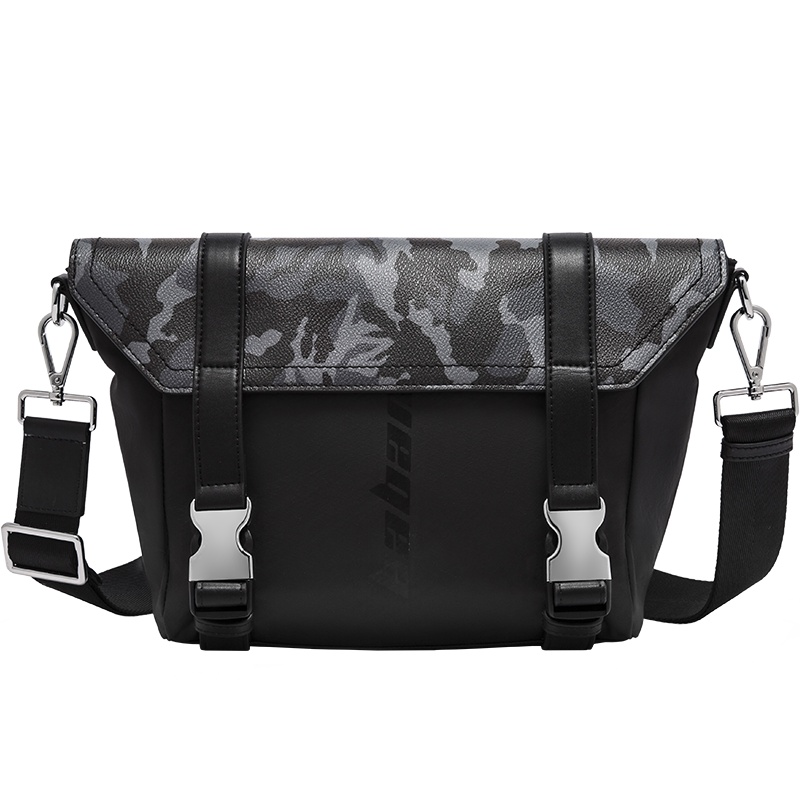 babama新款潮牌斜挎包男潮单肩背包迷彩时尚小挎包女邮差包死飞包