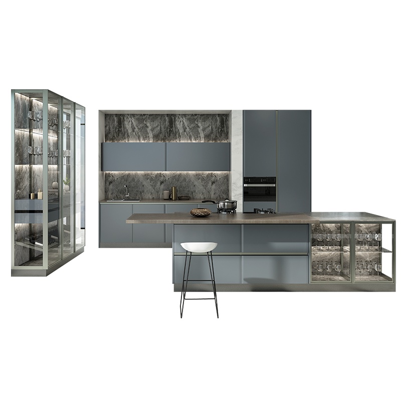 皮阿诺整体橱柜定制厨房柜全屋装修石英石台面厨柜定做开放式轻奢定制预付金