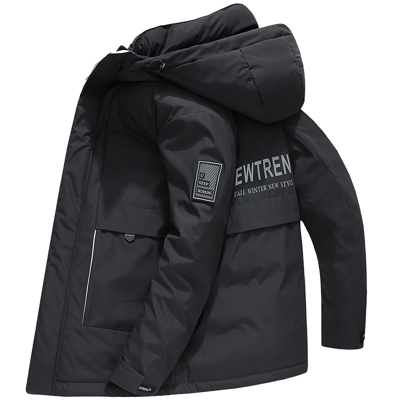 雅鹿反季特卖羽绒服男士冬季2019新款加厚冬装中长款工装外套男D