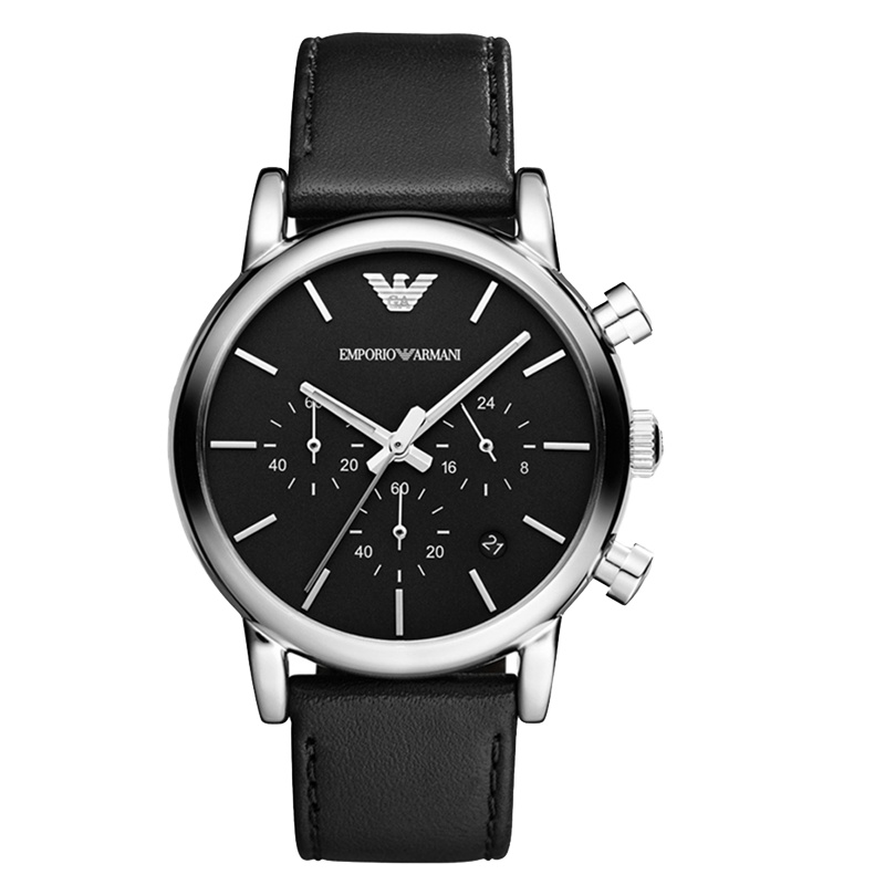 阿玛尼（Emporio Armani ）手表男士三眼休闲计时日历石英表 男运动腕表 AR1733