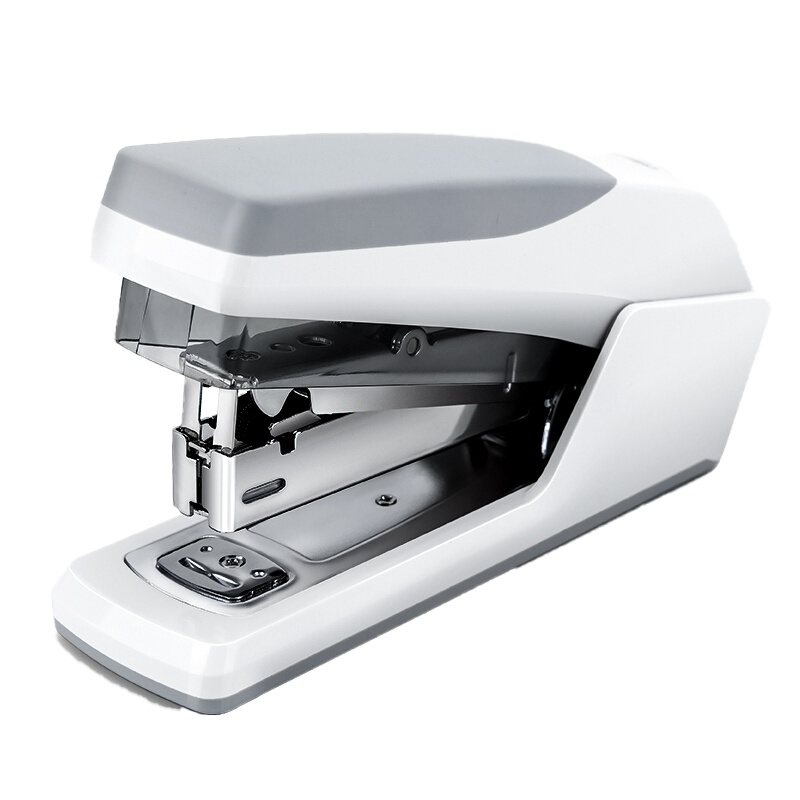 得力(deli)省力型订书机 适配24/6(12#)及26/6订书钉 白色0368 10台装