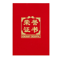 Touchfive LH 格子型红绒面荣誉证书 8k 17.8*25cm