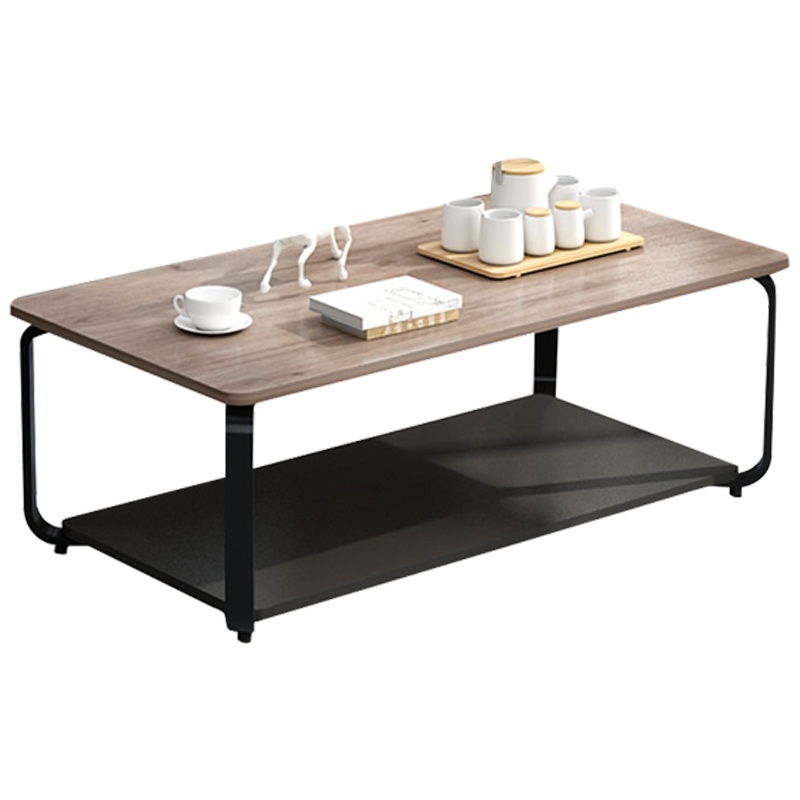 三圣 办公家具茶几 简约现代双层北欧工业风茶桌 办公家用客厅茶几桌