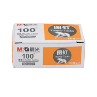 晨光(M&G)ABS92603办公镀镍纸图钉画板按钉100枚/盒 5盒装