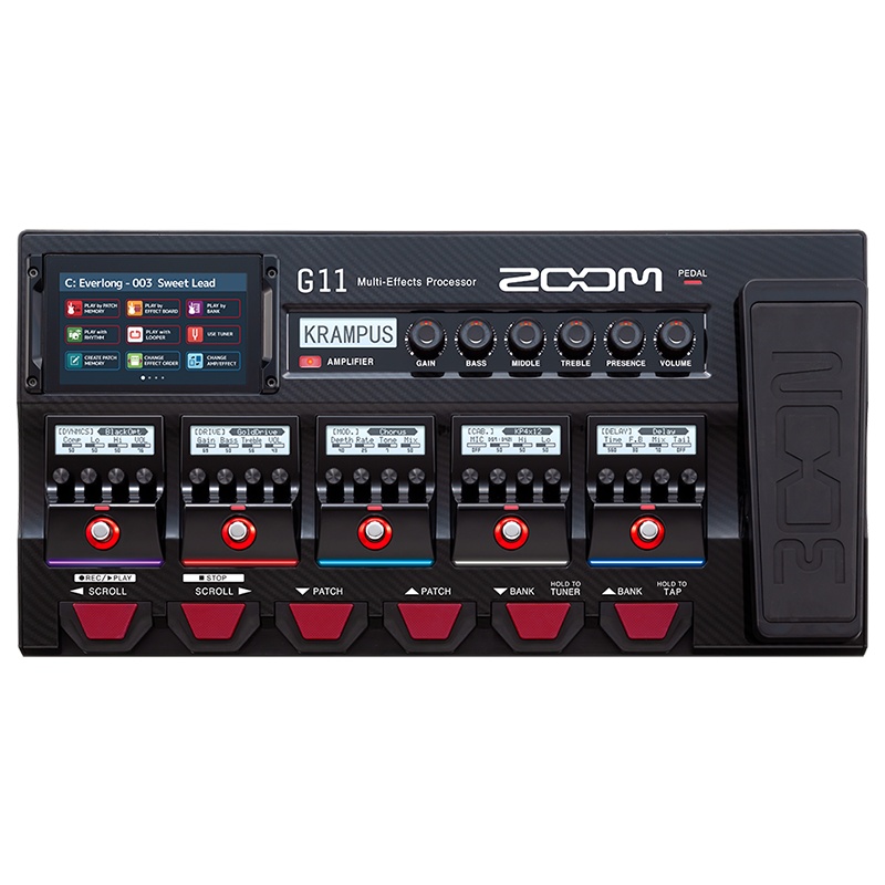 ZOOM G11电吉他综合效果器音箱模拟IR采样彩触屏乐句循环内置节奏