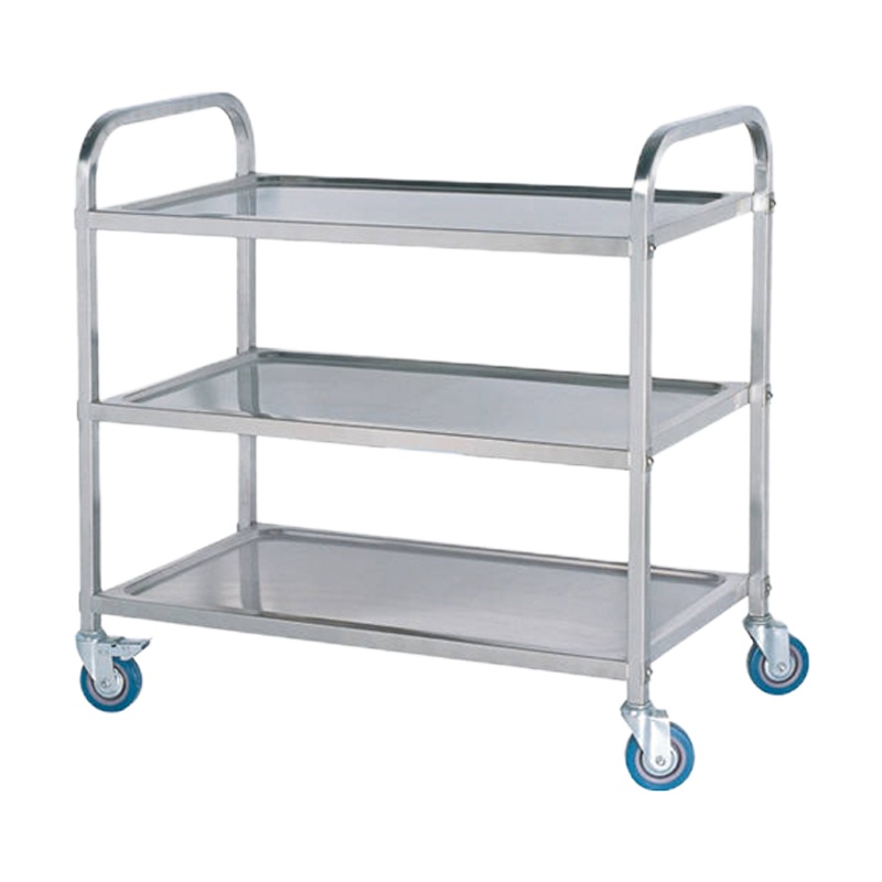 星羚 三层餐车\850×500×900mm 不锈钢发纹贴塑板制造