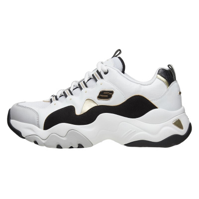 Skechers斯凯奇情侣款男鞋复古厚底熊猫鞋老爹鞋休闲运动鞋999285