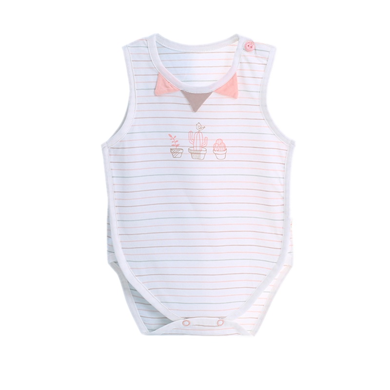 卡比一木KBMLOVELY0-6月婴幼儿内衣通用夏季包屁衣连体衣爬爬服59cm66cm玩乐一夏三角哈衣KM1554