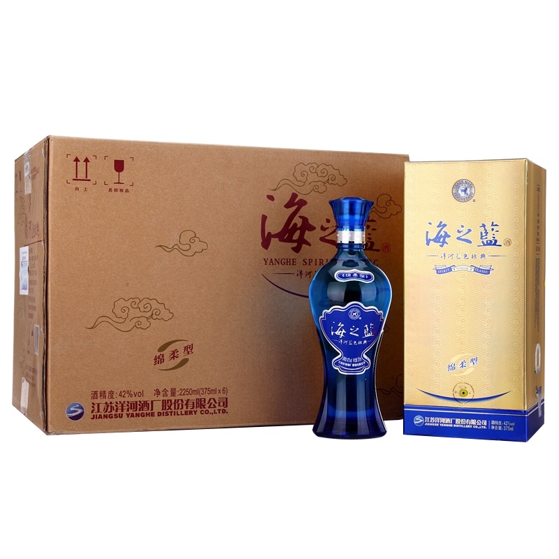 洋河 蓝色经典 海之蓝42度375ml*6瓶 整箱装