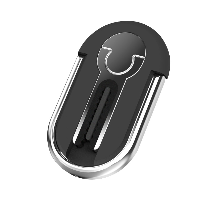 ESCASE 手机座支架平板桌面指环扣超薄金属3M胶粘 适用华为P40苹果se2小米10等手机 爵士黑ES-DF-4P