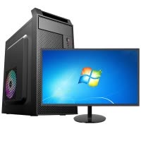 世纪之星 英特尔i5级四核至强E5 420 4G高频内存 128G SSD高速固态硬盘 台式电脑 台式机 电脑主机 组装电脑 家用办公组装机商务娱乐影音学生网课游戏电脑+19英寸