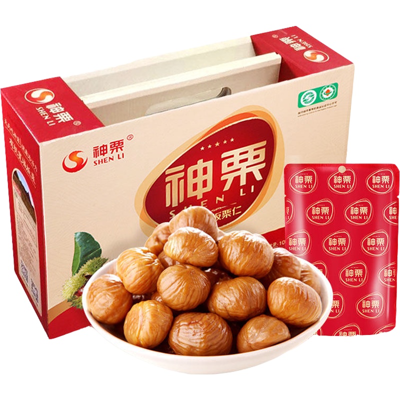 [中华特色]河北供销馆 神栗 有机板栗仁礼盒1000g 河北承德特产