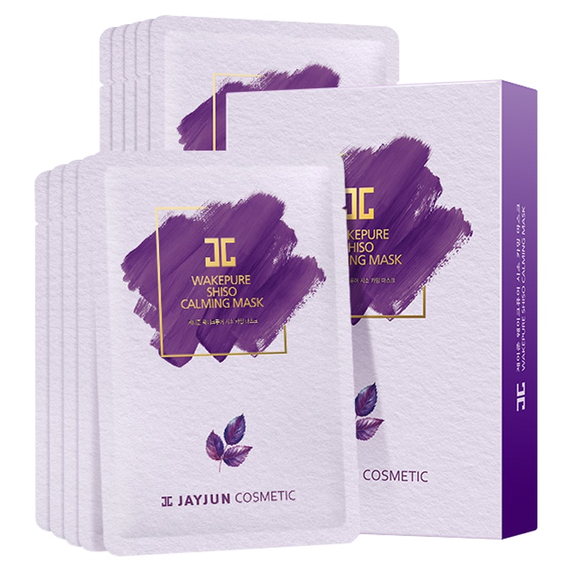 JAYJUN捷俊紫苏面膜10片 韩国补水收缩毛孔改善闭口面部修护jc面膜