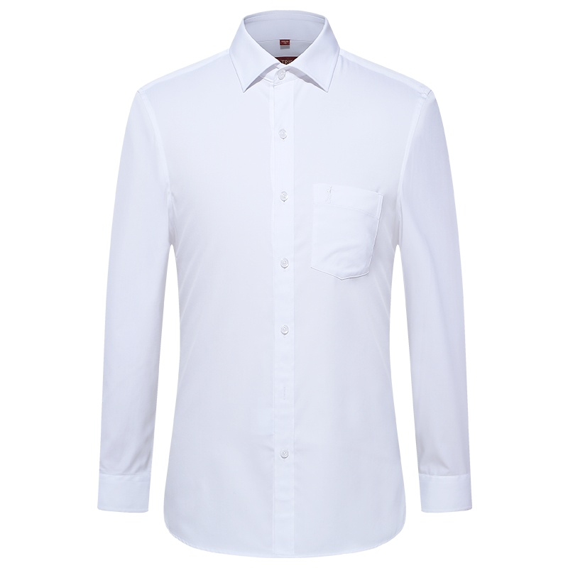 才子男装TRIES 男士长袖衬衫春秋季款衬衣2020年男纯色简约百搭商务长袖正装衬衫