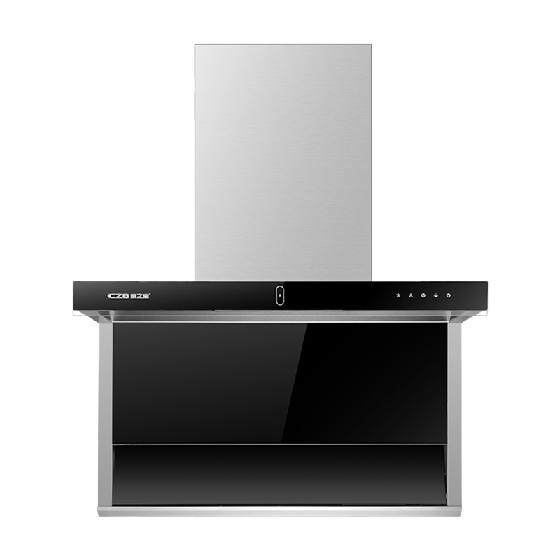 厨之宝20m³爆炒风量侧吸油烟机D239二速触摸体感开关,零触摸手势感应,半自动增压功能,7字行设计,电动内翻玻璃