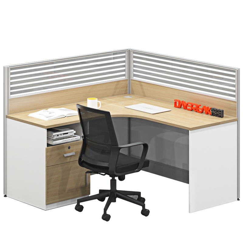 办公家具单人位桌椅组合 隔断屏风职员桌 1.4米单人位办公桌+1把椅子