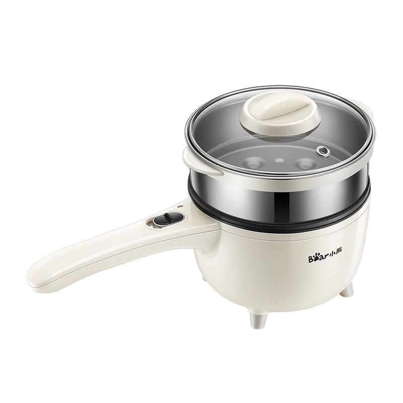 小熊(Bear)电热锅 DRG-C10B2 双层电火锅蒸煮一体煮面煲汤早餐神器学生宿舍寝室小功率电煮锅苏宁自营