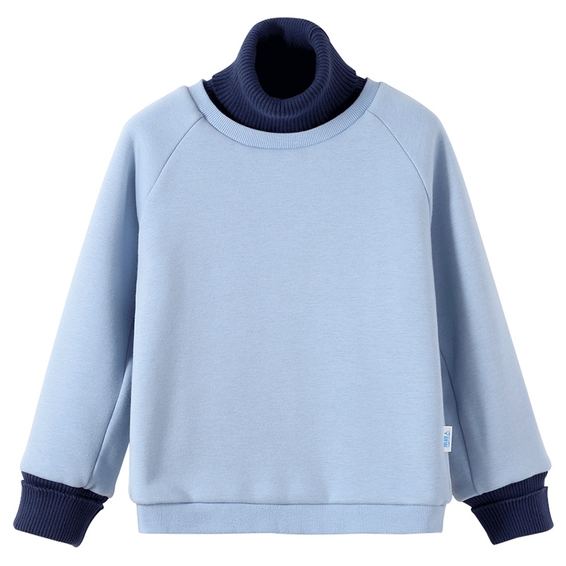 南极人男童加绒保暖卫衣儿童上衣中大童秋冬2020新款男孩打底衫