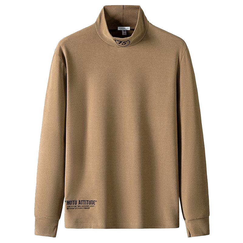 DEBRAND男士卫衣春秋新款潮牌高领长袖t恤宽松冬季套头打底衫上衣