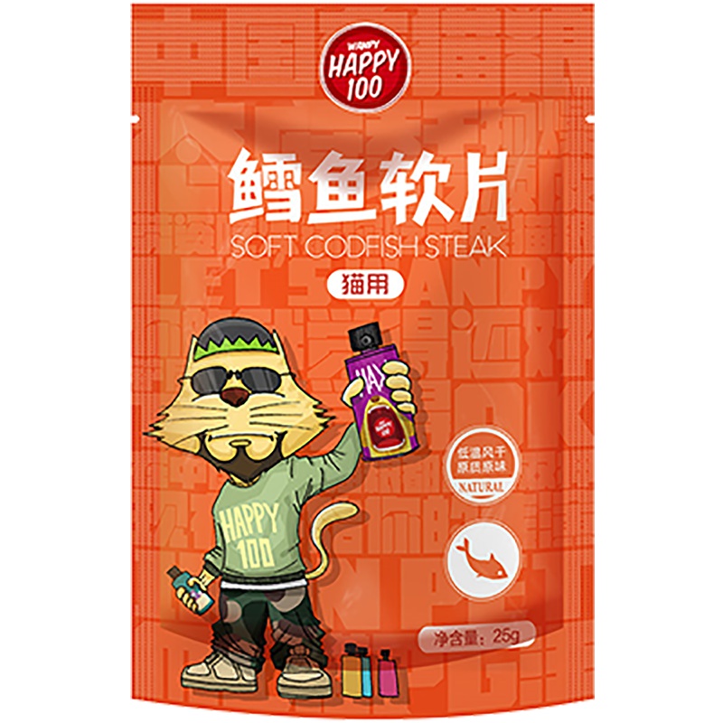 Wanpy顽皮猫零食猫用鳕鱼软片25g猫咪零食磨牙营养肉干奖励食品