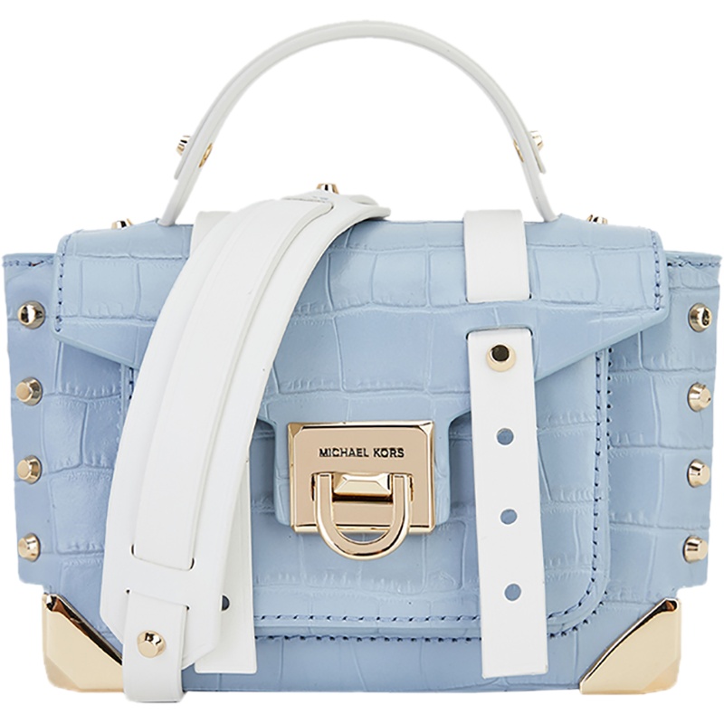 MICHAEL KORS 迈克·科尔斯 女士 鳄鱼纹牛皮铆钉装饰超小号手提单肩斜挎包 32T0GNCC0E