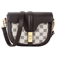 【顺丰配送】流行印花半圆包包女士2021新款潮夏设计质感单肩斜挎锁扣小包半圆包马鞍包LB214105