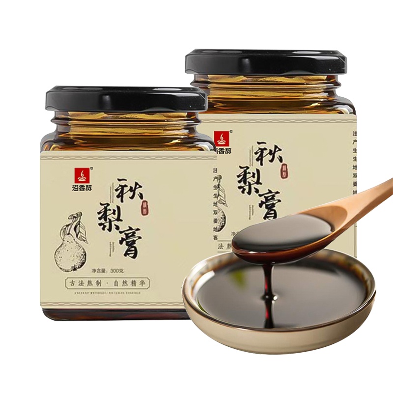 【买1发3】溢香醇 秋梨膏雪梨膏润肺润喉手工自制可干吃可冲饮可食用300g/瓶