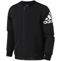 adidas男服外套夹克飞行领棒球服休闲运动服DW4588 L DW4588黑色