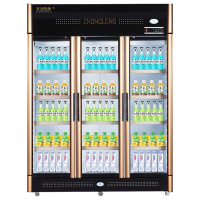 五洲伯乐(WUZHOUBOLE)LC-1088S 1050升铜管商用展示柜 冷藏饮料柜 风直冷侧开门 陈列柜 点菜柜冷柜