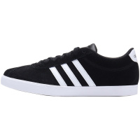adidas女鞋板鞋网球文化休闲运动鞋B44619 B44619黑色+白色+暗银金属
