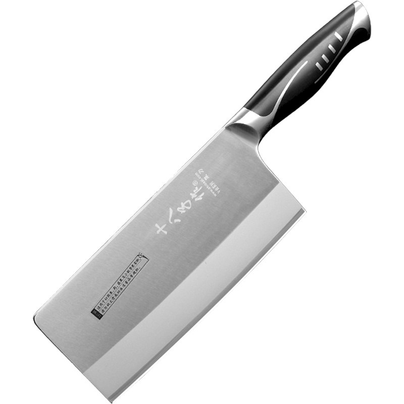 十八子作S1016-AB斩切刀V金系列菜刀不锈钢家用厨房刀厨房家用前切后斩一刀两用切片刀切肉刀 斩骨刀400系列不锈钢