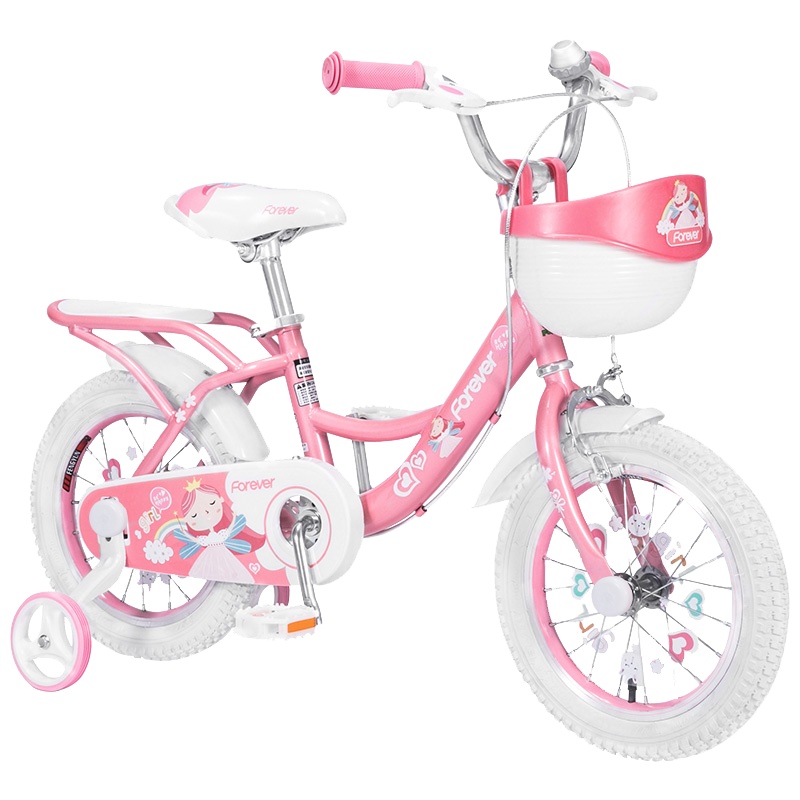  永久儿童自行车女童公主款2-3-6岁宝宝小孩车子脚踏男孩女孩单车