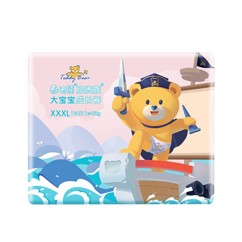 泰迪熊肌贵族大宝宝成长裤XXXL24片