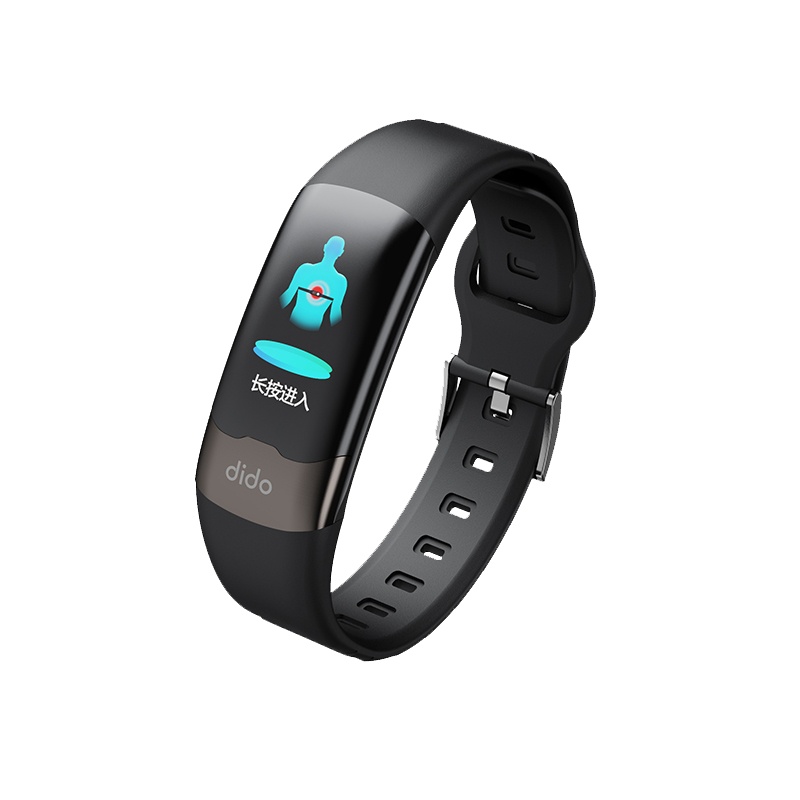 dido血压智能手环监测心率量仪血氧心电图老人健康脏跳跑步多功能情侣防水运动手表男官方正品 Y2S尊贵黑
