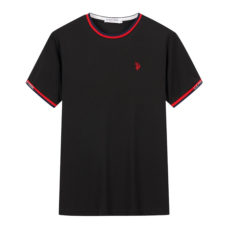 USPOLO ASSN 2021新款短袖男士t恤潮流帅气时尚百搭简约休闲宽松上衣