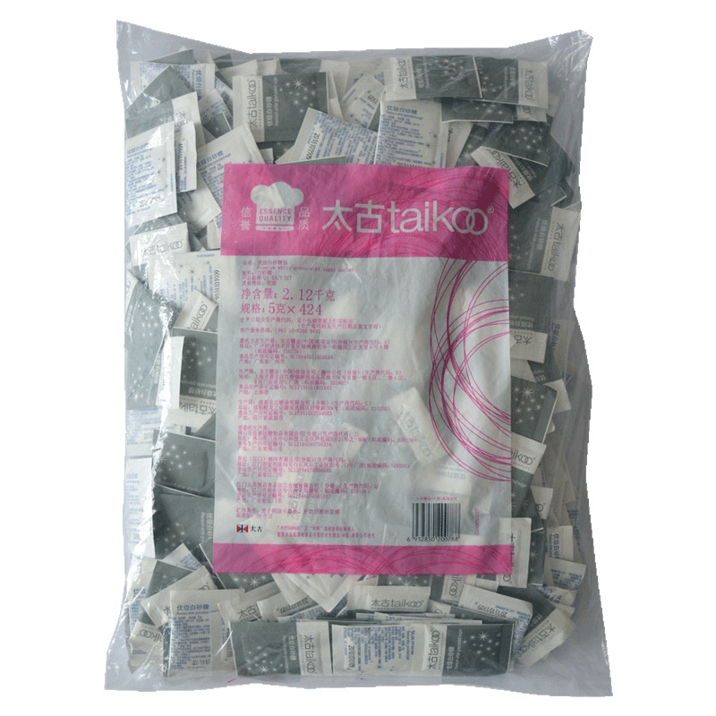 太古白砂糖咖啡糖包黑咖啡伴侣方糖块白糖包5g*100小包袋装咖啡糖 2包装