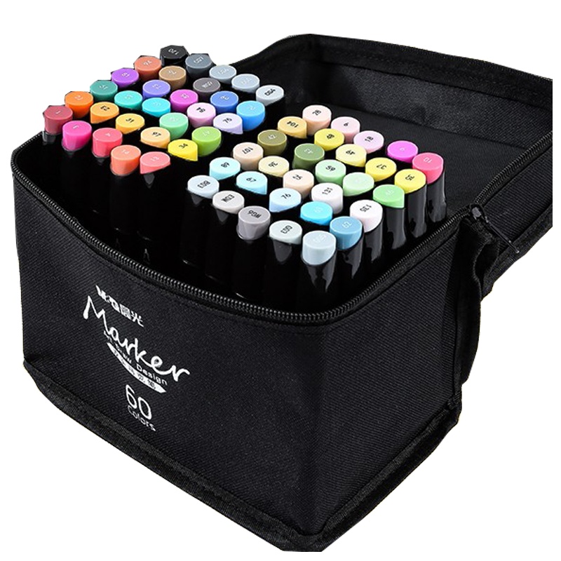 晨光(M&G)袋装双头马克笔 彩色绘画笔 水彩笔手绘笔双头速干学生美术画画专用记号笔涂鸦笔