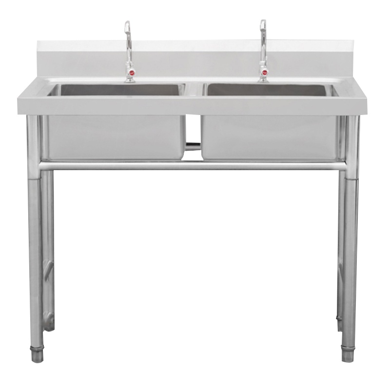 满森(Masain)商用不锈钢水槽水池双槽双星洗菜盆洗碗消毒解冻洗手池带支架子