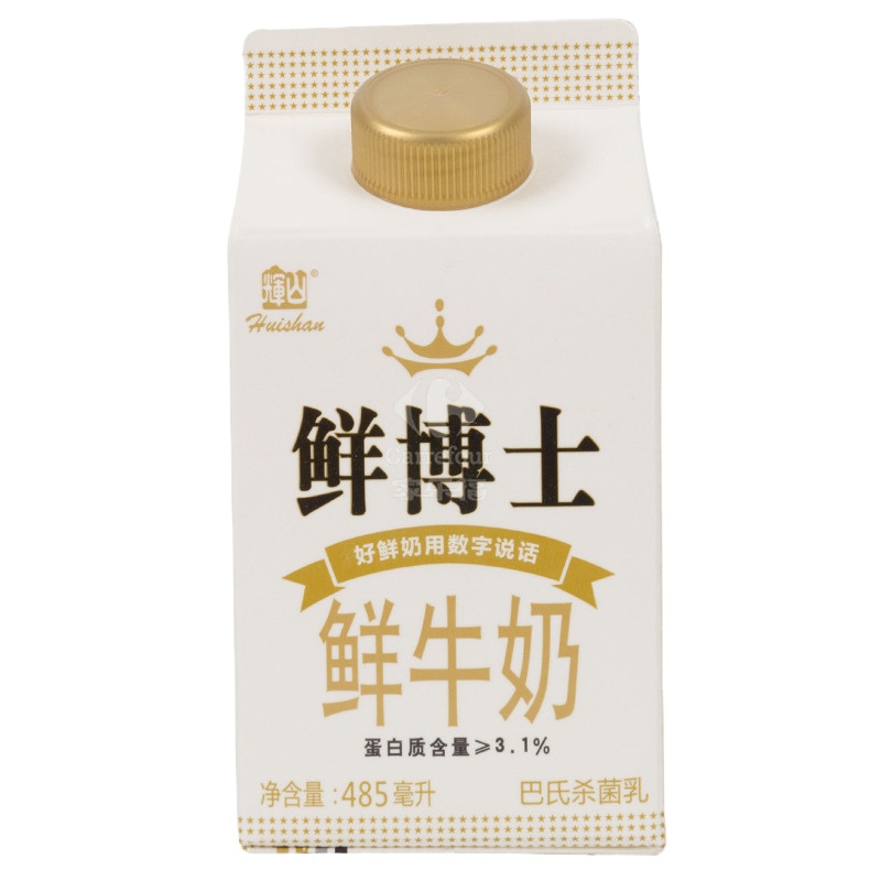 辉山屋顶包鲜博士鲜牛奶485ml
