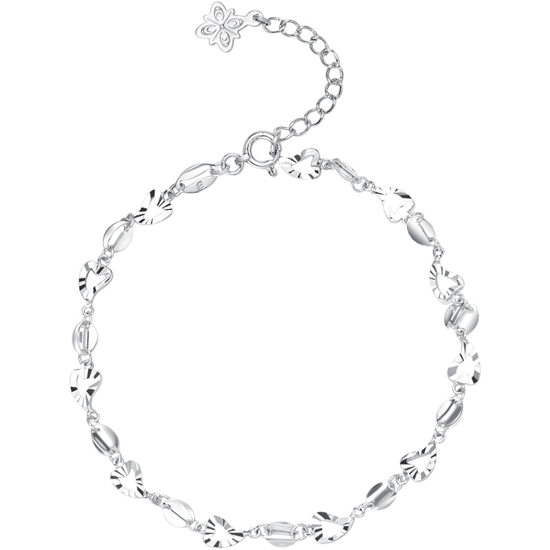 周大福心形O字链PT950铂金/白金手链PT81166