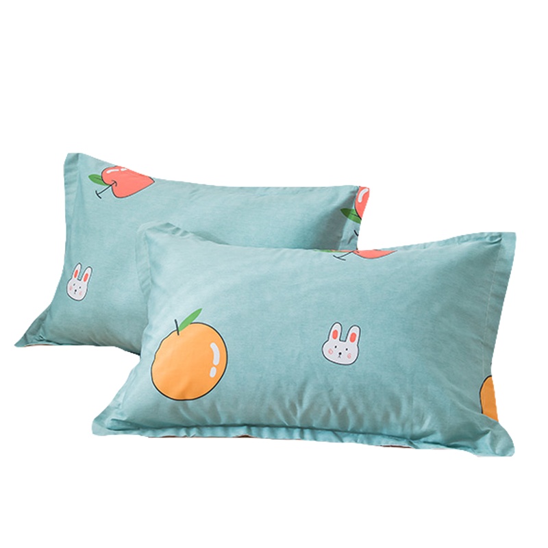 [一对装]南极人(NanJiren)家纺 100%纯棉斜纹枕头套 儿童加厚单人全棉枕套学生宿舍用48*74