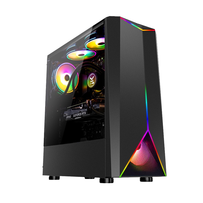 攀升 战神 电竞游戏主机(十代酷睿 i5 10400F 16G内存 RTX2060 6G独显 250G M.2 NVMe+1T机械盘)台式电脑主机 DIY组装电脑台式机 组装机